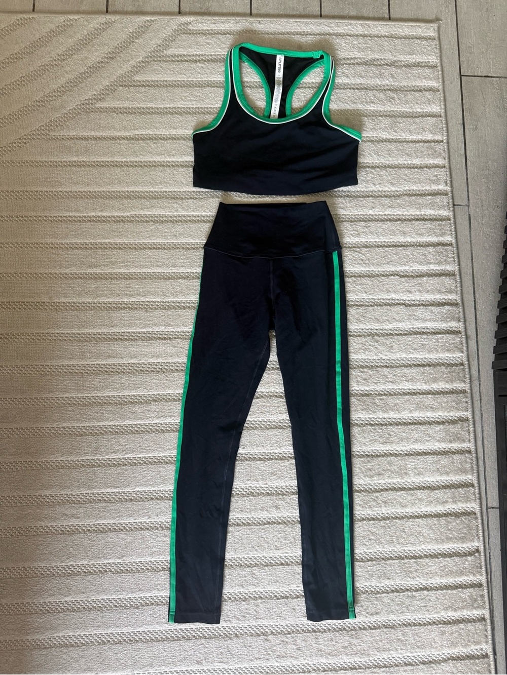 Splits59 Robbie Airweight Bra & Amber High Waist Legging Set - Indigo/Spearmint